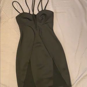 Tight short black dress